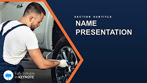 Auto Repair Mechanics Keynote template and Themes