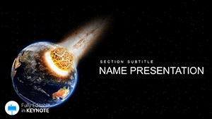 Asteroid Warning Keynote Template for Professional Space-Themed Presentations