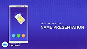 Sim Card Smartphone Keynote template and themes