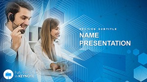 Call Center Helper Template and Background for Keynote Presentation