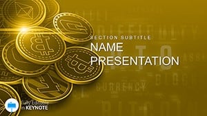 Bitcoin Cryptocurrency Trading Exchange Keynote templates