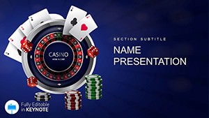 Online Casino Slots Blackjack Roulette Keynote Presentation Template