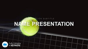 Playing tennis Keynote presentation template