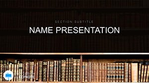 Books Library Keynote presentation template