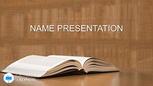Online Book Library Keynote Presentation Template