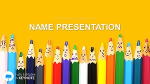 Educational pencils Keynote themes and template