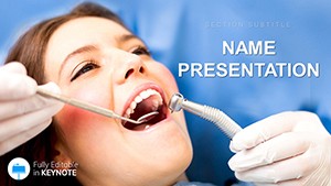 Dental clinic, tooth decay treatment Keynote template