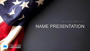 Flag of the USA Keynote Template Presentation