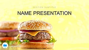 Classic Smashed Cheeseburger Keynote template presentation