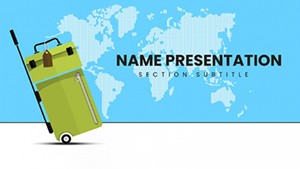 Suitcase for Travel Keynote presentation template