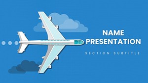 Airplane Flights Keynote template for presentation