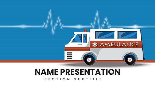 Design Ambulance Keynote template for Presentation