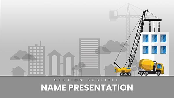 Construction Companies Keynote template, Design Presentation