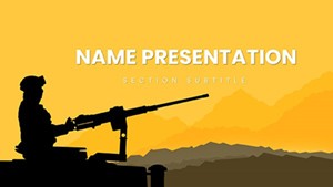 Military: Machine Gun Keynote template for Presentation