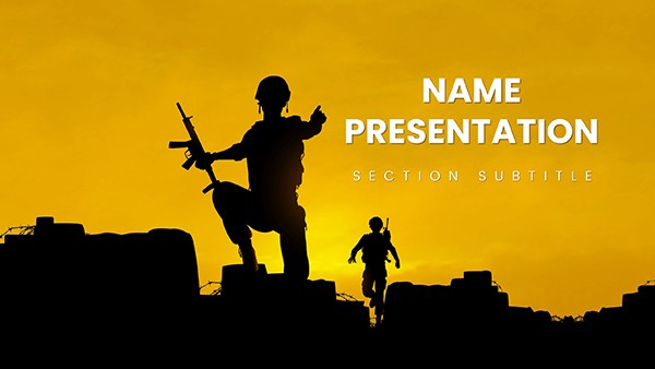 War Presentation: Armed Forces Keynote template