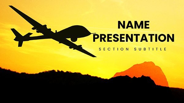 Drone Warfare Keynote Template | Military Technology Presentation