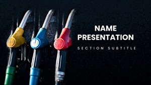 Gasoline Fuel Pump Keynote Template for Presentations | High-Quality Graphics