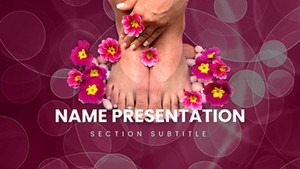 DIY Home Foot Care, Spa Pedicure Treatment Keynote template for Presentation