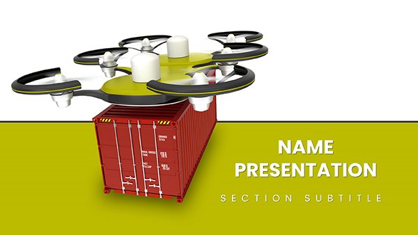 Drone Delivery of Heavy Cargo Keynote Template for presentation