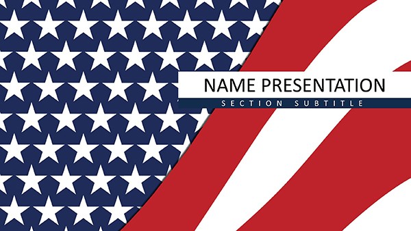 USA Flag Keynote Template: Political Presentation