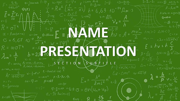 Scientific Presentation Keynote Template with Mathematical and Physics Elements