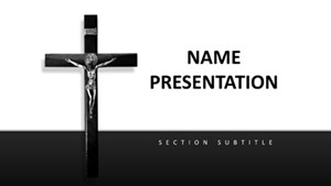 Symbol Crucifixion of Lord Jesus Christ and Salvation Keynote Template - Slide #1