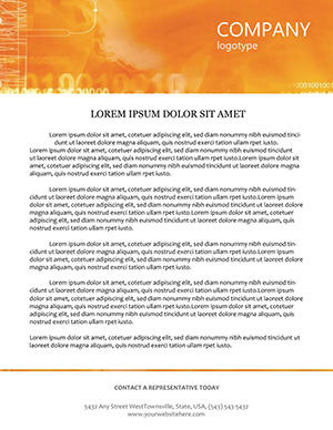Pulses of Radio Waves Letterheads Template