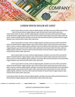 Money Exchange Euro Letterhead Template