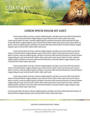 Lion park Letterhead Template