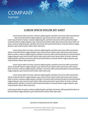 Christmas Snowflake Letterhead Template