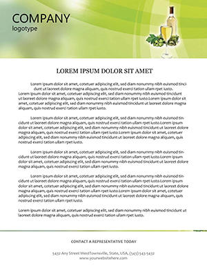 Wine Industry Letterhead Template