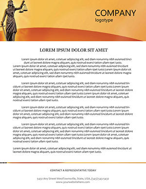 Law justice Letterhead Template