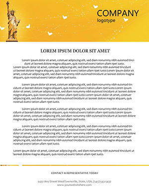 Statue of Liberty Letterhead Template
