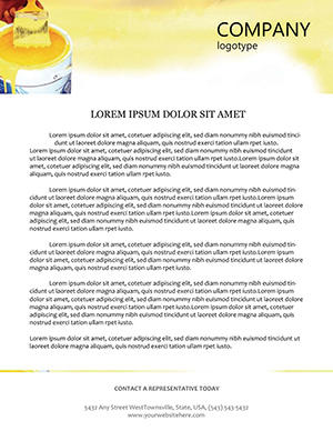 Yellow paint Letterhead Template
