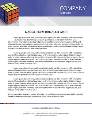 3-D Cube Letterhead Template: Design