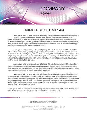 Purple Wave Letterhead Template