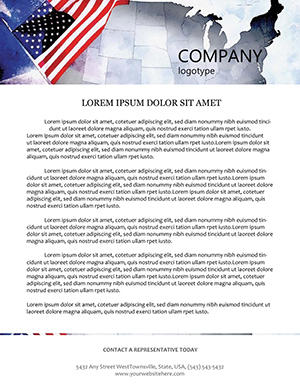 Territory and USA flag Letterhead Template