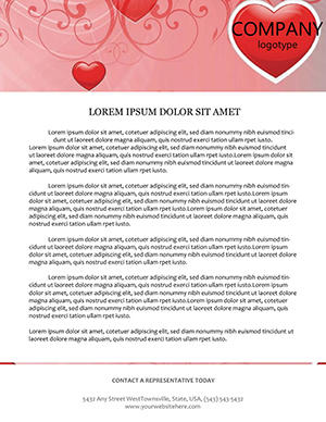 Valentines Days Letterhead templates