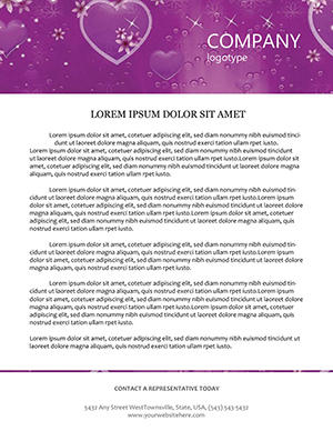 Red heart Letterhead template
