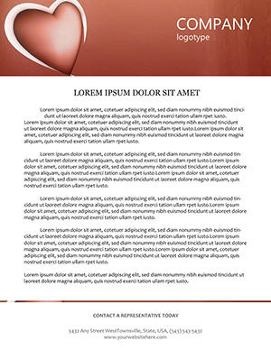 Congratulations Heart of Love Letterhead templates