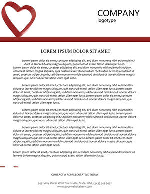 Valentine Heart Letterhead Template - Download Design