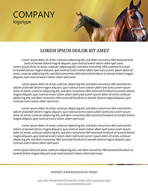 Horses Letterhead template