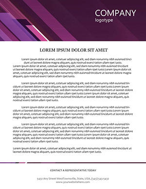 Arrow with the Lines Letterhead template