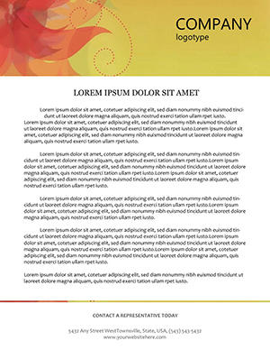 Vector Flowers Letterhead template