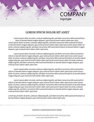 Lily Flower Letterhead Template