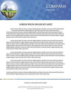 Printable Overview - Business World Letterhead template