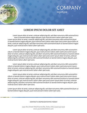 Road Business Earth Letterhead template