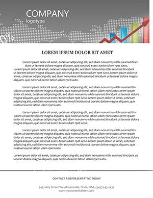 Stock market analysis Letterhead template