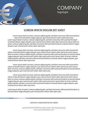 Euro exchange Rate Letterhead template
