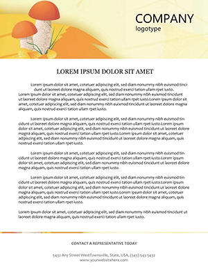 Edible mushrooms Letterhead template